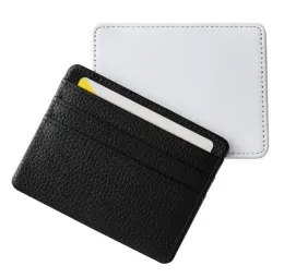 أصحاب 5pcs حامل بطاقة الائتمان تسامي DIY أبيض فارغ PU محفظة قصيرة متعددة الوظائف