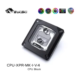 Bloco de resfriamento de água da CPU Bykski para Intel LGA1150 1151 1155 1156 1200 1700 / 2011/2066 Radiator preto rgb aura / cpuxprmkiv4