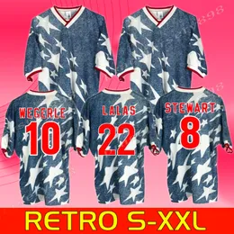 1994 USA Classic Away Shirt Retro Soccer Trikots Webgerle Lalas Ramos Balboa 94 Klassische Fußballhemden Stewart SDRG