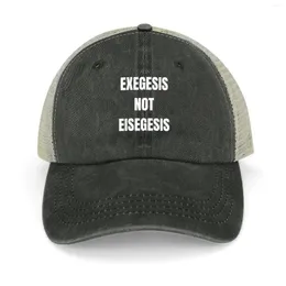 Berets Exeegesis not eisegesis cowboy hat in ball cap strucker snap back women's hats 2024 men's