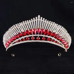 Klipy do włosów moda ślub Crown Crystal tiara metalowa biżuteria nośna impreza