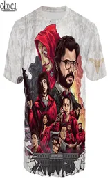 La Casa de Papel T Shirt 3d Baskı Kadınlar Erkekler Kısa Kollu Sweatshirts Para soygunu kağıt evi gündelik sokak giysileri2950493