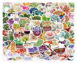 100PCS Lot Graffiti Stickers Pack Cute Cartoon Green Plants Succulents Wind For Luggage Tablet Car Creative Decals Whole2927263