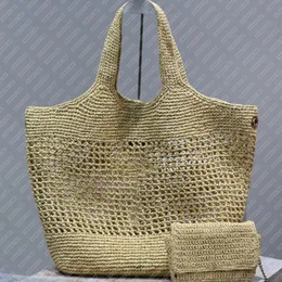 Gewebte Einkaufstasche Top -Qualität Designer -Taschen Mode Strandtasche gewebt Lafite Grass Handtasche Gold Umhängetasche 1: 1 Qualität Unterarmtasche Freizeit Urlaubsbeutel Frauen Tasche