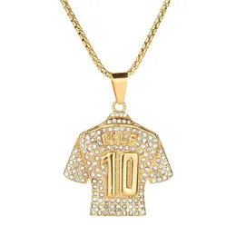 Cup Temu Jersey World Number Gold plated Pendant Necklace