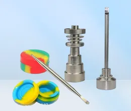 Cappuccio di carboidrati in titanio intero Gr2 con punta piatta un chiodo in titanio dabber 1418mm set jar1350492 silicone