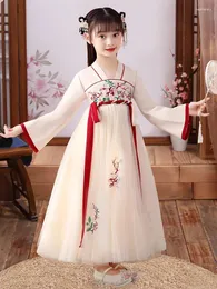 Bühnenbekleidung Hanfu Girl's Frühlings- und Herbstkleid Kinder Ancient Clothing Summer Style Super Immortal Tang CL CL