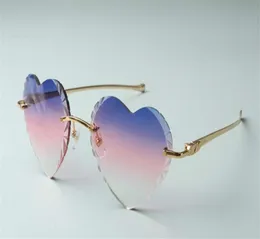 Vendita di occhiali da sole da taglio a forma di cuore ad alta qualità diretta 8300687 Templi di leopardo di metallo dimensione 5818140mm6496547