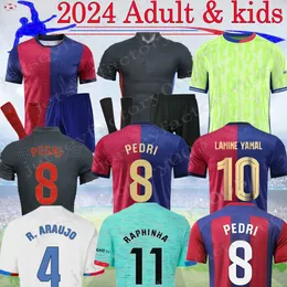 23 24 25 Lewandowski Soccer Jersey Cubarsi Lamine Yamal Gavi R. Araujo Camiseta de Futbol Pedri Ferran 2024 Raphinha Fußballhemd Männer Kinder 16-4xl