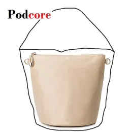 버킷 핸드백 버킷 백 삽입물을위한 케이스 조직 가방 (살구, 검은 색, 커피)
