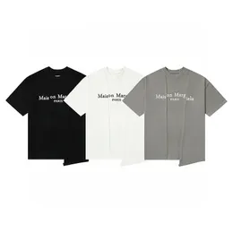 T-shirt rotondo per tees da uomo per tees tosto per il collo ricamato e stampato in stile polare con cotone puro di strada 222D
