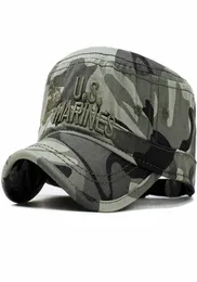 Соединенные Штаты США морские пехотинцы Крапая Шляпа военные шляпы камуфляж плоская шляпа мужчина хлопковое хэт Hhat USA ВМС ВМС