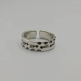 Anéis de cluster Buyee 925 Sterling Silver Fashion Open Ring tow para mulher homem exclusivo Party Fine Jewelry Circle