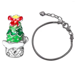 Link braccialetti Christmas Charm Bracciale Kit con squisito artigianato gocciolante Un buon regalo per fidanzata femmina amica