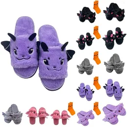 Slippers Unisex Cute Cartoon Bat H Halloween Party Indoor And Outdoor Womens Arch Support Women