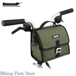 Bolsas 2022 Novo Rhinowalk Bike Grodybar Bag Water impermeabilizada Binca de bicicleta Bike Bike Front Tube Saco de acessórios de ciclismo para Brompton