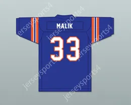 CUSTOM ANY Name Number Mens Youth/Kids Malik Token 33 John Hughes High School Wasps Blue Football Jersey Not Another Teen Movie Top Stitched S-6XL