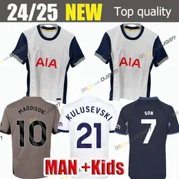 24 25 filho Maddison Soccer Jerseys Richarlison Romero Kulusevski Kulusevski 23 24 Van de Ven Bissouma Johnson Solomon Futebol Kit Spurs Top Men Kids Conjunto Conjunto de crianças