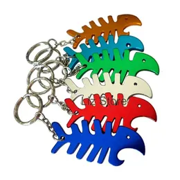 Fishbone Fish Fish Shape Wine Alloy Beer Beer Bottle Metal Keychain Bar Bar Party Party Party Gealth Home Th0894 Bone