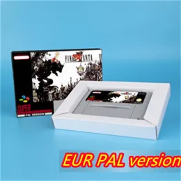 بطاقات للعبة النهائية Fantasy VI 6 (البطارية حفظ) بطاقة 16bit لصالح Eur pal إصدار Snes Video Game Console