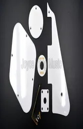 Niko 1 uppsättning vit LP Electric Guitar Plastic Scratch Platebrackets Håller Skruvar Väljerskydd Backplattor Pickguards1604549