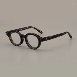 Okulary przeciwsłoneczne ramy japońską markę ręcznie robione wysokiej jakości okrągłe owalne okulary rama dla mężczyzn designerskie okulary mogą dostosować