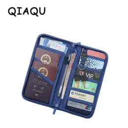 Accessories QIAQU Card Holder Passport Cover Travel Journey Document Organizer Wallet Passport Ticket Credit Card Bag Travel accessories