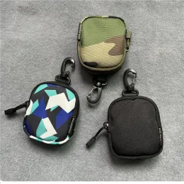 Purses New Fashion Man Coin Purse Portable Mini Wallet Card Bag Practical Waistpack Storage Key Bag Earphone ID Bag 2023