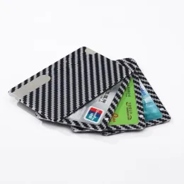 Holders 2023 New Sliding Magnet Carbon Fiber Wallet Cash Card Holders Business Modular Wallet Credit Card Protector Case Pocket Purse