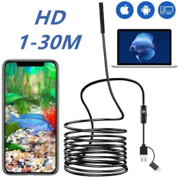 Finder 8LED IP68 HD Fishing Camera Podwodna polowanie na rybołówstwo Wodoodporne urządzenie endoskopowe Ryby Monitor Monitor Android USB Typec
