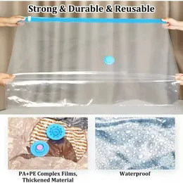 new 2024 Vacuum Storage Bags More Space Save Compression Travel Seal Zipper for Clothes Pillows Bedding Closet Home OrganizerCompression