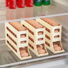 Garrafas de armazenamento 30 grades Caixa de ovo de geladeira de grande capacidade Rollo de plástico para economizar espaço dedicado
