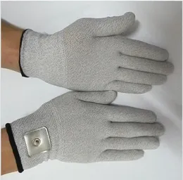 Новые 2PAIR Electrical Shock Conductive Massage Electrode Gloves для TENS EMS THERAPY MASSAGER SPA BEATY с Patch1339331