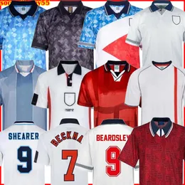 1982 1986 2002 İngiltere Retro Futbol Forması Vintage 1989 1990 1992 1994 1996 1998 Shearer Gascoigne Owen Gerrard Scholes Futbol Gömlek Üniformaları Southgate Fowler 55