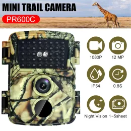 Kamery 38pcs diody LED 12MP/8MP/5MP Mini Trail Hunting Camera 1080p Wildlife Forest Forest Cameras Wild Hunter Cam Photap Trap Tracking