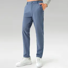 LL MEN JOGGER Long Pants Commission Sport Yoga Outfit Vleece Pockets Pocket Sude Pants Pants Mens Casual Elastico Fitness 5 Colori LM5AS8S