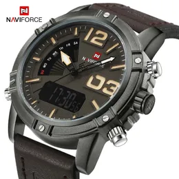 トップブランドNaviforce Mens Luxury Digital Quartz Watches Sport Military Wrist Watch男性カジュアル時計時計Relogio Masculino 240419