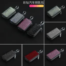 Plånböcker Ny bilkeyfodralbilhållare Shell Remote Cover Carstyling Keychain Purses Diamond Car Accessories Interiör för kvinna