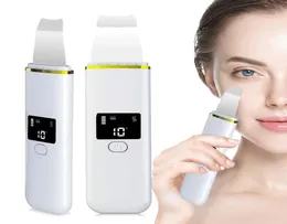 Ultrasonic Facial Skin Care Scrubber LCD Screen Ion EMS Therapy Face Rejuvenation Cleaner Spatula Blackhead Remover Acne Cleaning 5380298