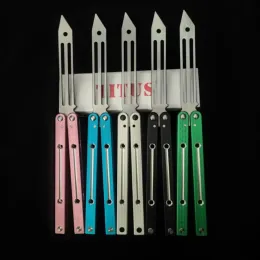 Titus Squid VI 6 V6 Trainer Eğitim Bıçağı Alüminyum Alaşım Sap Taktik Katlanır Cep Serbest Swing EDC Aracı Jilt Bıçaklar