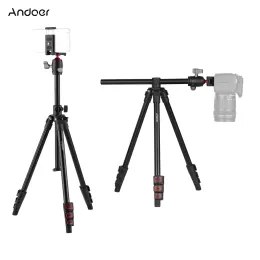 Acessórios AndOer Q160H Câmera Tripé Horizontal Mount Professional Travel Tripé com 360 ° Ball Panoramic Head Universal for DSLR