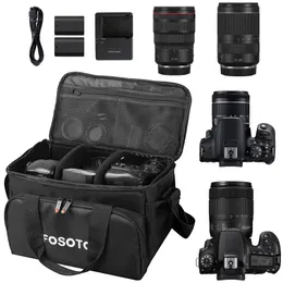 Fosoto多機能大容量Pography Camera Bag Waterproof SouldersバックパックDSLR 240418