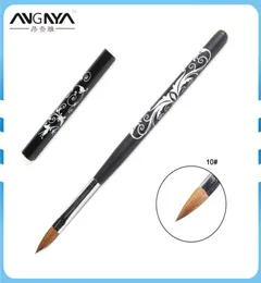 Hela Kolinsky Acrylic Nail Art Brush No 210 UV Gel Carving Pen Brush Flower Printing Design Liquid Powder DIY Nail Drawing7071202