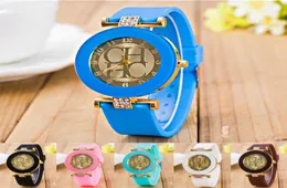 2020 New Fashion Black Geneva Casual Quartz Women Watches Crystal Silicone Watches Men039s Witch Watch3727549
