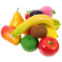 Decorazione per feste 12 pezzi Modello di verdura e frutta modello artificiale Frutti Fuci Piante Puntiti di layout Punteggi Toy