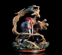 25cm Shipponies Gaara Sandstormバトルフィギュア装飾ホーム彫像日本アニメキャラクター写真モデルToys258p9201101