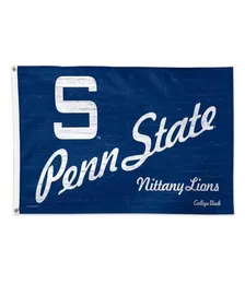 Penn State University Throwback Vintage 3x5 College Flag 3x5ft Outdoor eller Indoor Club Digital Printing Banner and Flags Whole1058039