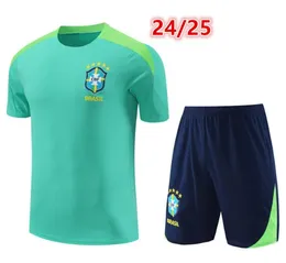 2024 2025 Brasile Shirt da allenamento per binari da calcio 24 25 camicie da calcio per bambini da uomo