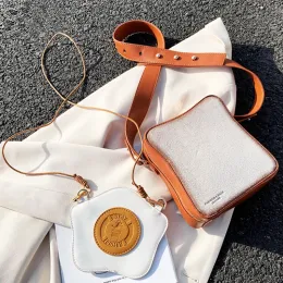 الأكياس الخبز المحمص الإبداعي والبيض المقلي على شكل أكياس كروس للنساء 2022 أزياء الشتاء حقيبة صغيرة الكتف حقيبة أنثى