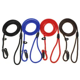 الياقات الكلاب Leaseshs Pet Nylon Rope Rope Training Slip Lead Strap Traction Twicle Cons Dogs Supplies 0.6x130cm Drop Drop